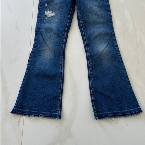 Wonder Nation girls Blue Distressed Flare Jeans - Picture 3 of 4